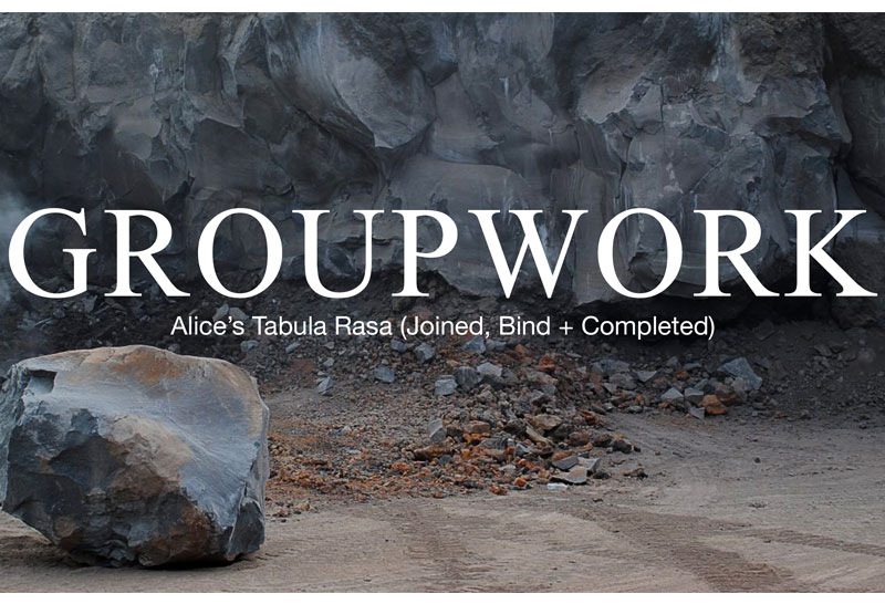 Fiandre gemeinsam mit GROUPWORK für die Ausstellung „Alice’s Tabula Rasa“